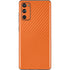 Orange Carbon Fiber Specialty Material Galaxy S20 Fan Edition Skin